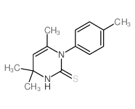 4,4,6-trimethyl-1-(4-methylphenyl)-3H-pyrimidine-2-thione结构式