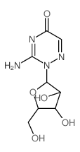 1,2,4-Triazin-5(2H)-one,3-amino-2-b-D-arabinofuranosyl- structure