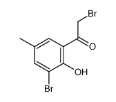 2-bromo-1-(3-bromo-2-hydroxy-5-methylphenyl)ethanone Structure