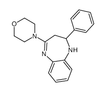 4-(2-phenyl-2,3-dihydro-1H-1,5-benzodiazepin-4-yl)morpholine结构式