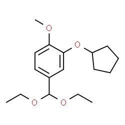 2-(Cyclopentyloxy)-4-(diethoxymethyl)-1-methoxybenzene结构式