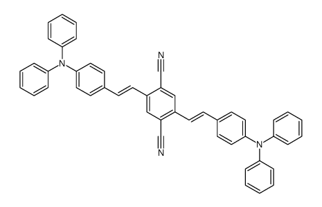 2,5-bis[2-[4-(N-phenylanilino)phenyl]ethenyl]benzene-1,4-dicarbonitrile结构式