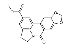 methyl 4,5-dihydro[1,3]dioxolo[4,5-j]pyrrolo[3,2,1-de]phenanthridin-7-one-2-carboxylate结构式