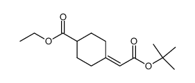 ethyl 4-(2-tert-butoxy-2-oxoethylidene)cyclohexanecarboxylate structure