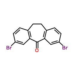 3,7-Dibromo-10,11-dihydro-dibenzo[a,d]cyclohepten-5-one structure