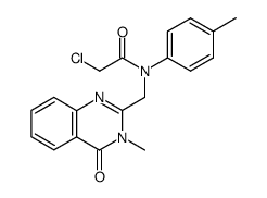 2-[N-(chloroacetyl)-N-(4-methylphenyl)aminomethyl]-3-methylquinazolin-4(3H)-one Structure