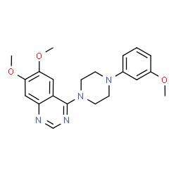 6,7-dimethoxy-4-[4-(3-methoxyphenyl)piperazin-1-yl]quinazoline structure