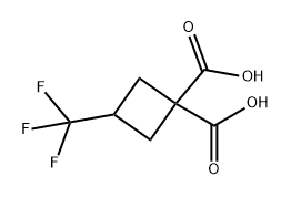 1,1-Cyclobutanedicarboxylic acid, 3-(trifluoromethyl)- Structure