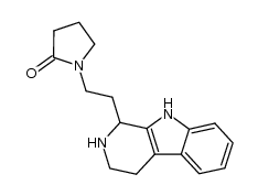 1-[2-(2,3,4,9-tetrahydro-1H-β-carbolin-1-yl)-ethyl]-pyrrolidin-2-one结构式