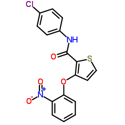 N-(4-Chlorophenyl)-3-(2-nitrophenoxy)-2-thiophenecarboxamide Structure
