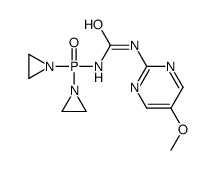 P,P-Bis(1-aziridinyl)-N-[(5-methoxy-2-pyrimidinyl)carbamoyl]phosp hinic amide Structure
