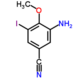 3-Amino-5-iodo-4-methoxybenzonitrile Structure