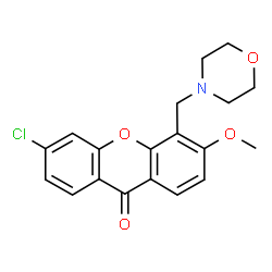 6-Chloro-3-methoxy-4-(morpholinomethyl)-9H-xanthen-9-one结构式
