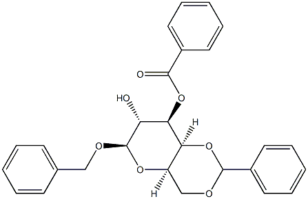 Benzyl 3-O-benzoyl-4-O,6-O-benzylidene-β-D-galactopyranoside Structure