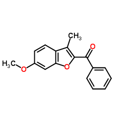 (6-Methoxy-3-methyl-1-benzofuran-2-yl)(phenyl)methanone结构式