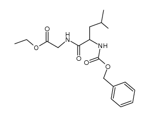 N-(N-benzyloxycarbonyl-DL-leucyl)-glycine ethyl ester Structure