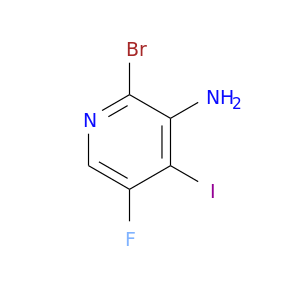 2-bromo-5-fluoro-4-iodo-pyridin-3-amine结构式