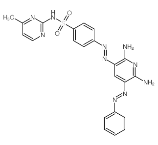 Benzenesulfonamide,4-[2-[2,6-diamino-5-(2-phenyldiazenyl)-3-pyridinyl]diazenyl]-N-(4-methyl-2-pyrimidinyl)-结构式