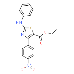 ethyl 4-(4-nitrophenyl)-2-(phenylamino)-1,3-thiazole-5-carboxylate结构式