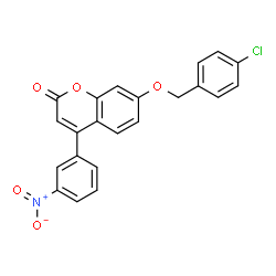 7-[(4-chlorophenyl)methoxy]-4-(3-nitrophenyl)chromen-2-one structure