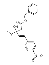 3-hydroxy-3-isopropyl-5-(p-nitrophenyl)-4-pentenoic acid benzyl ester Structure