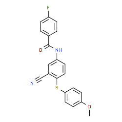 N-(3-CYANO-4-[(4-METHOXYPHENYL)SULFANYL]PHENYL)-4-FLUOROBENZENECARBOXAMIDE结构式