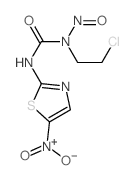1-(2-Chloroethyl)-1-nitroso-3-(5-nitro-2-thiazolyl)urea structure