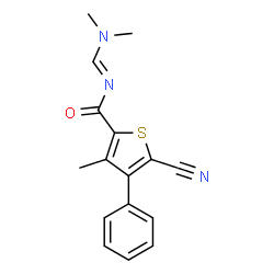 5-CYANO-N-[(DIMETHYLAMINO)METHYLENE]-3-METHYL-4-PHENYL-2-THIOPHENECARBOXAMIDE结构式