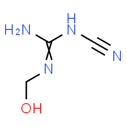 N-Cyano-N-(hydroxymethyl)guanidine结构式