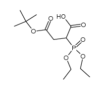 3-(diethoxyphosphoryl)succinic acid 1-tert-butyl ester结构式