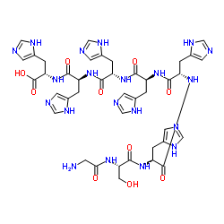 Glycyl-L-seryl-L-histidyl-L-histidyl-L-histidyl-L-histidyl-L-histidyl-L-histidine Structure