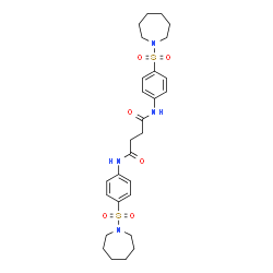 N,N'-Bis[4-(1-azepanylsulfonyl)phenyl]succinamide结构式