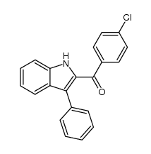 (4-chlorophenyl)(3-phenyl-1H-2-indolyl)methanone Structure