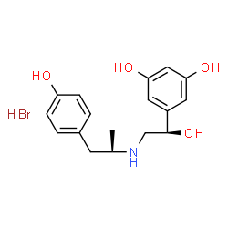 1,3-Benzenediol, 5-[1-hydroxy-2-[[2-(4-hydroxyphenyl)-1-methylethyl]amino]ethyl]-, hydrobromide, (R*,R*)-(+-)- structure