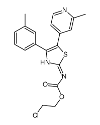 2-chloroethyl N-[4-(3-methylphenyl)-5-(2-methylpyridin-4-yl)-1,3-thiazol-2-yl]carbamate结构式