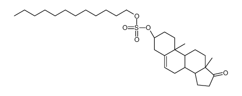 [(3S,8R,9S,10R,13S,14S)-10,13-dimethyl-17-oxo-1,2,3,4,7,8,9,11,12,14,15,16-dodecahydrocyclopenta[a]phenanthren-3-yl] dodecyl sulfate结构式