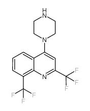 4-piperazin-1-yl-2,8-bis(trifluoromethyl)quinoline Structure