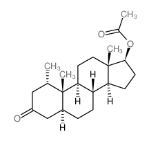 Androstan-3-one,17-(acetyloxy)-1-methyl-, (1a,5a,17b)- (9CI)结构式