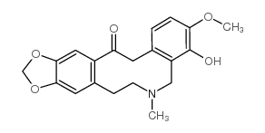 5,7,8,15-tetrahydro-4-hydroxy-3-methoxy-6-methyl[1,3]benzodioxolo[5,6-e][2]benzazecin-14(6H)-one structure