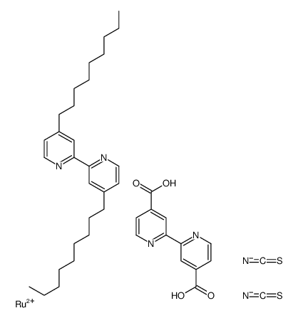cis-bis(isothiocycanato)-(2,2'-bipyridyl-4,4'-dicarboxylic acid)-(2,2'-bipyridyl-4,4'-dinonyl) ruthenium(II) picture