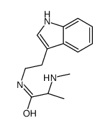 (2S)-N-[2-(1H-indol-3-yl)ethyl]-2-(methylamino)propanamide结构式