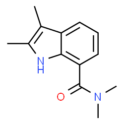 N,N,2,3-Tetramethyl-1H-indole-7-carboxamide结构式