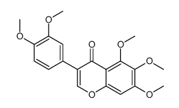 3-(3,4-dimethoxyphenyl)-5,6,7-trimethoxychromen-4-one结构式