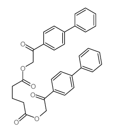 bis[2-oxo-2-(4-phenylphenyl)ethyl] pentanedioate结构式