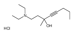 diethyl-(3-hydroxy-3-methyloct-4-ynyl)azanium,chloride结构式