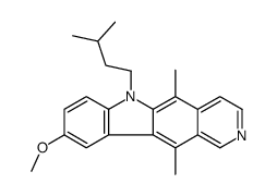 9-methoxy-5,11-dimethyl-6-(3-methylbutyl)pyrido[4,3-b]carbazole Structure