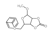 b-D-Ribofuranoside, methyl2,3-O-carbonyl-, benzoate (9CI) Structure