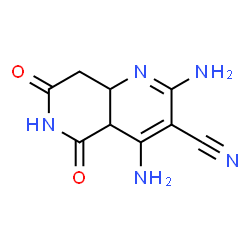 1,6-Naphthyridine-3-carbonitrile, 2,4-diamino-4a,5,6,7,8,8a-hexahydro-5,7-dioxo- (9CI) Structure