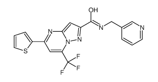 N-(pyridin-3-ylmethyl)-5-thiophen-2-yl-7-(trifluoromethyl)pyrazolo[1,5-a]pyrimidine-2-carboxamide Structure