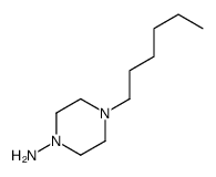 1-Piperazinamine,4-hexyl-(9CI) structure